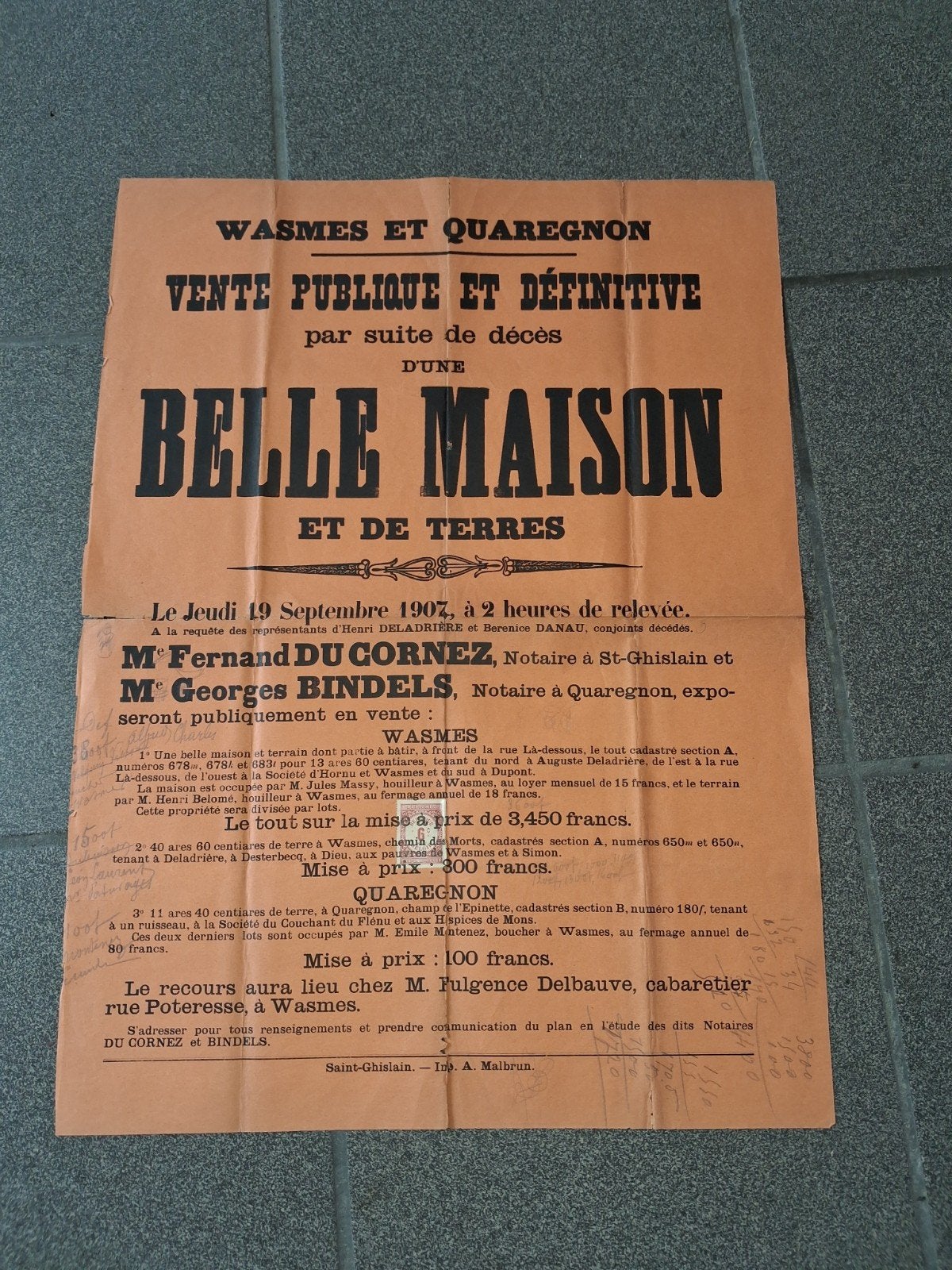 Oude notaris aanplakposters, Ophalen