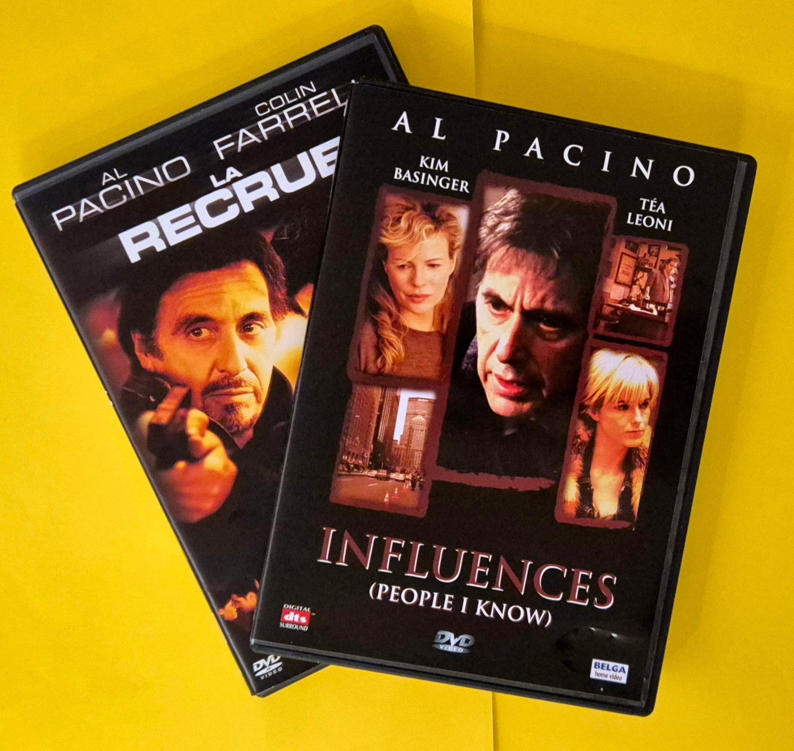 2x DVD 📀 La recrue + Influences - Al Pacino, CD & DVD, Enlèvement ou Envoi, Thriller d'action, Utilisé, Français