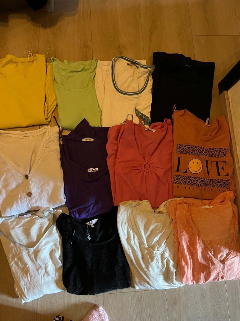 pakket 20 tshirts (4 tops) dames maat 50 e5mode paprika,ms, Ophalen of Verzenden, Gedragen