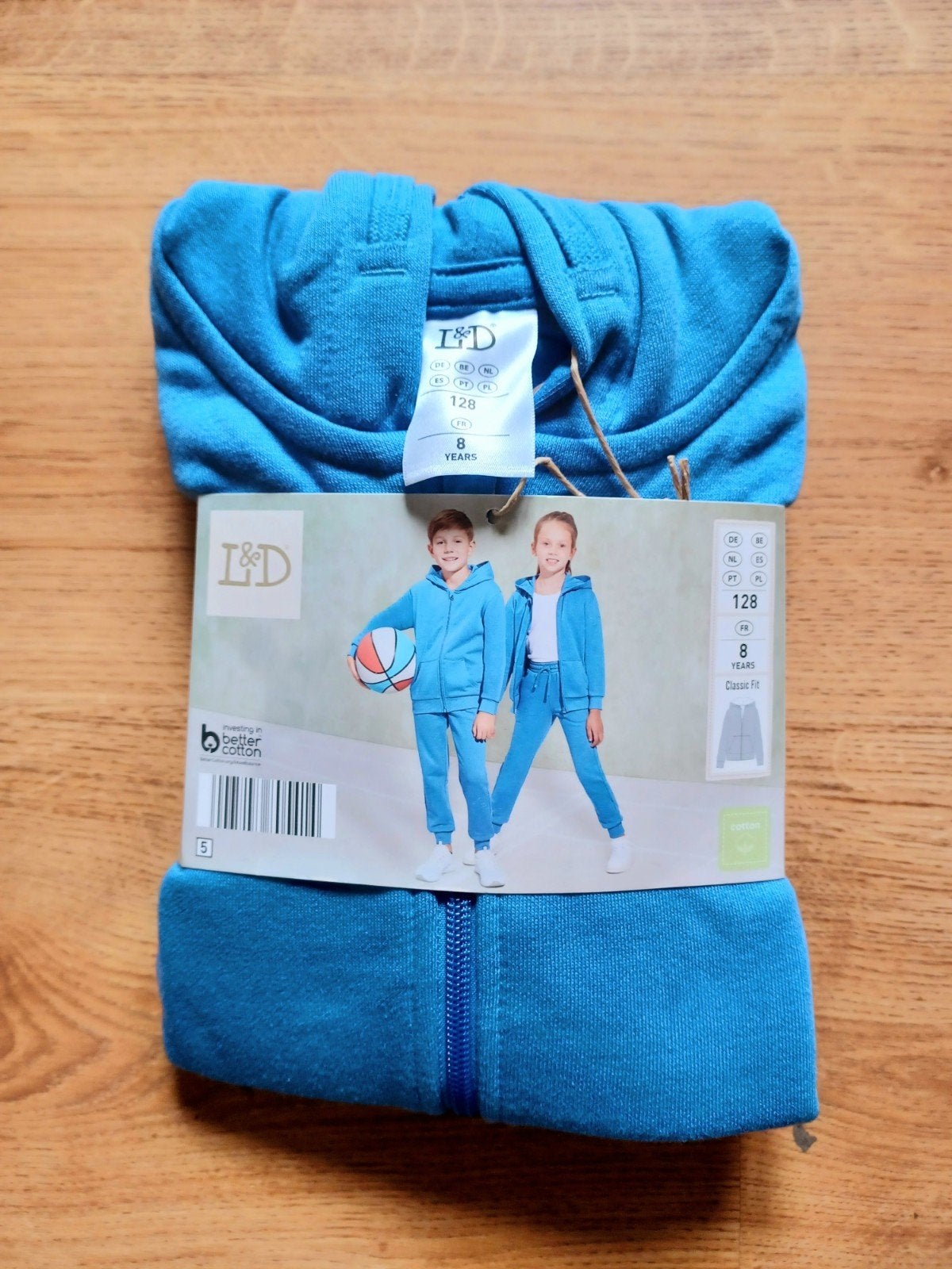 Sweatvest joggingsjas met kap maat 128 NIEUW, Enlèvement, Neuf, Garçon ou Fille, Pull ou Veste