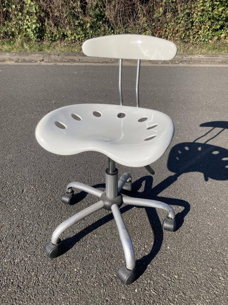 Chaise de bureau blanche, Enlèvement, Utilisé, Blanc, Chaise de bureau