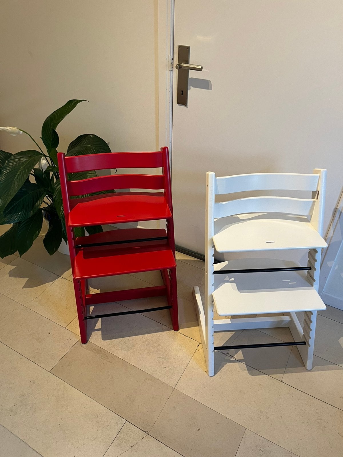 Chaise Stokke Tripp Trapp rouge, Enfants & Bébés, Enlèvement, Utilisé