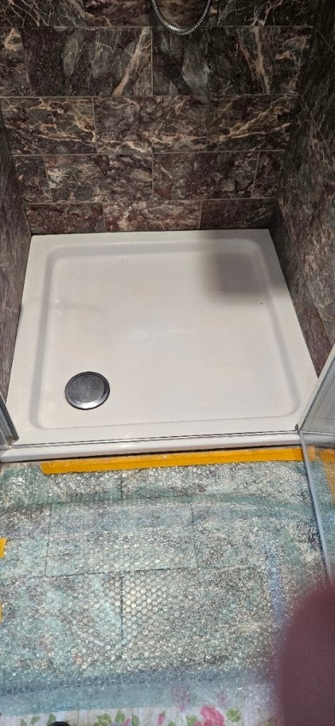 receveur douche + porte vitrée, Bricolage & Construction, Enlèvement, Utilisé, Chrome, Douche