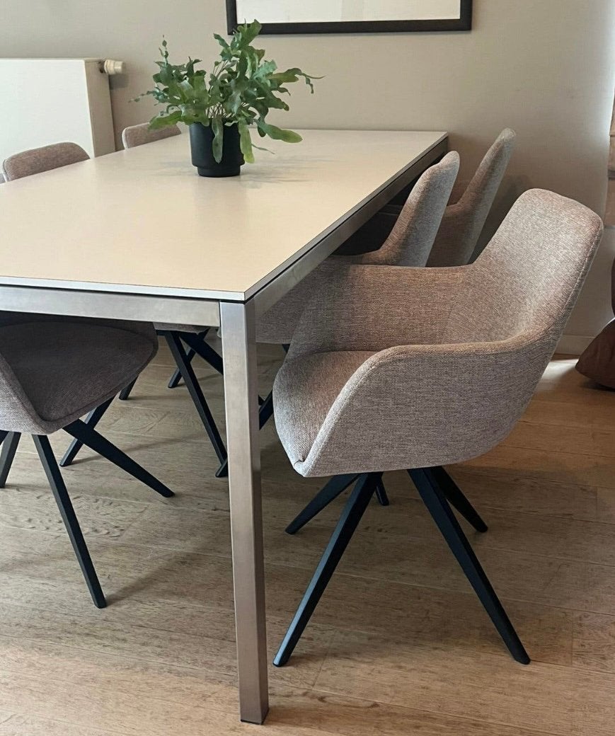 Prachtige moderne eetkamertafel wit. Perfecte staat., Huis en Inrichting, Tafels | Eettafels, Ophalen, Zo goed als nieuw