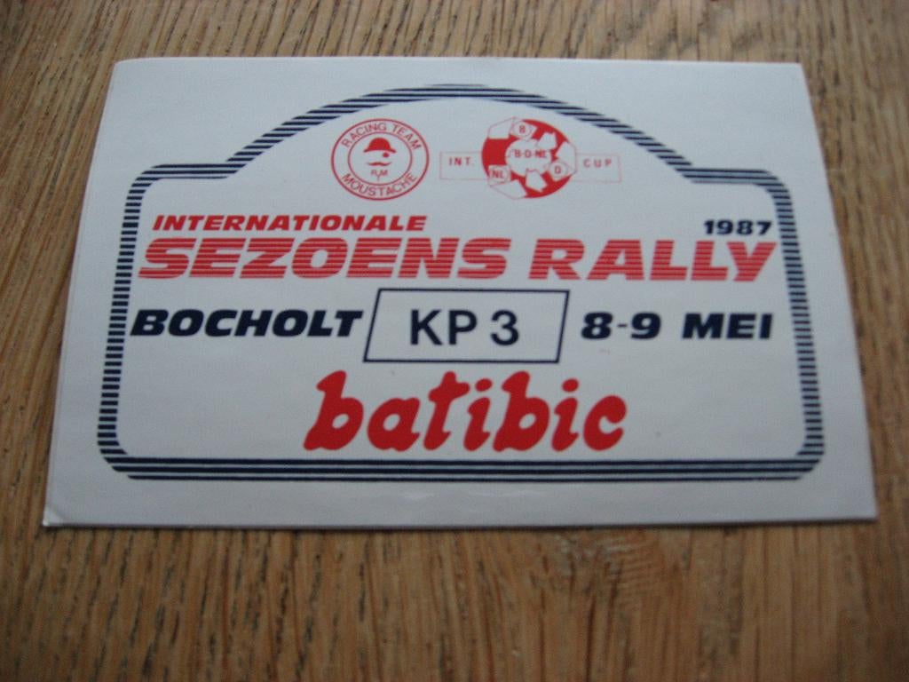 Bochelt Internationale Sezoens Rally 1987 Vintage Sticker, Verzamelen, Ophalen of Verzenden, Nieuw, Auto of Motor