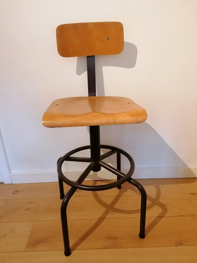 Vintage Industriële Draaistoel, Antiek en Kunst, Ophalen