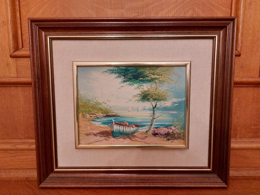 Schilderij decoratief kustlandschap, Ophalen, Klassiek, Ingelijst, Maritiem / water