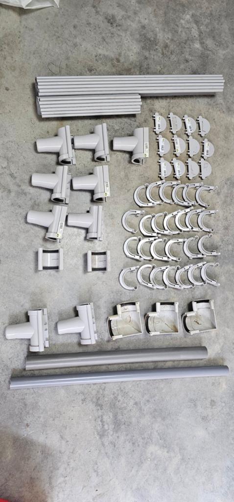 Fournitures pour gouttières en PVC, 80 mm, Enlèvement, PVC, Gouttière
