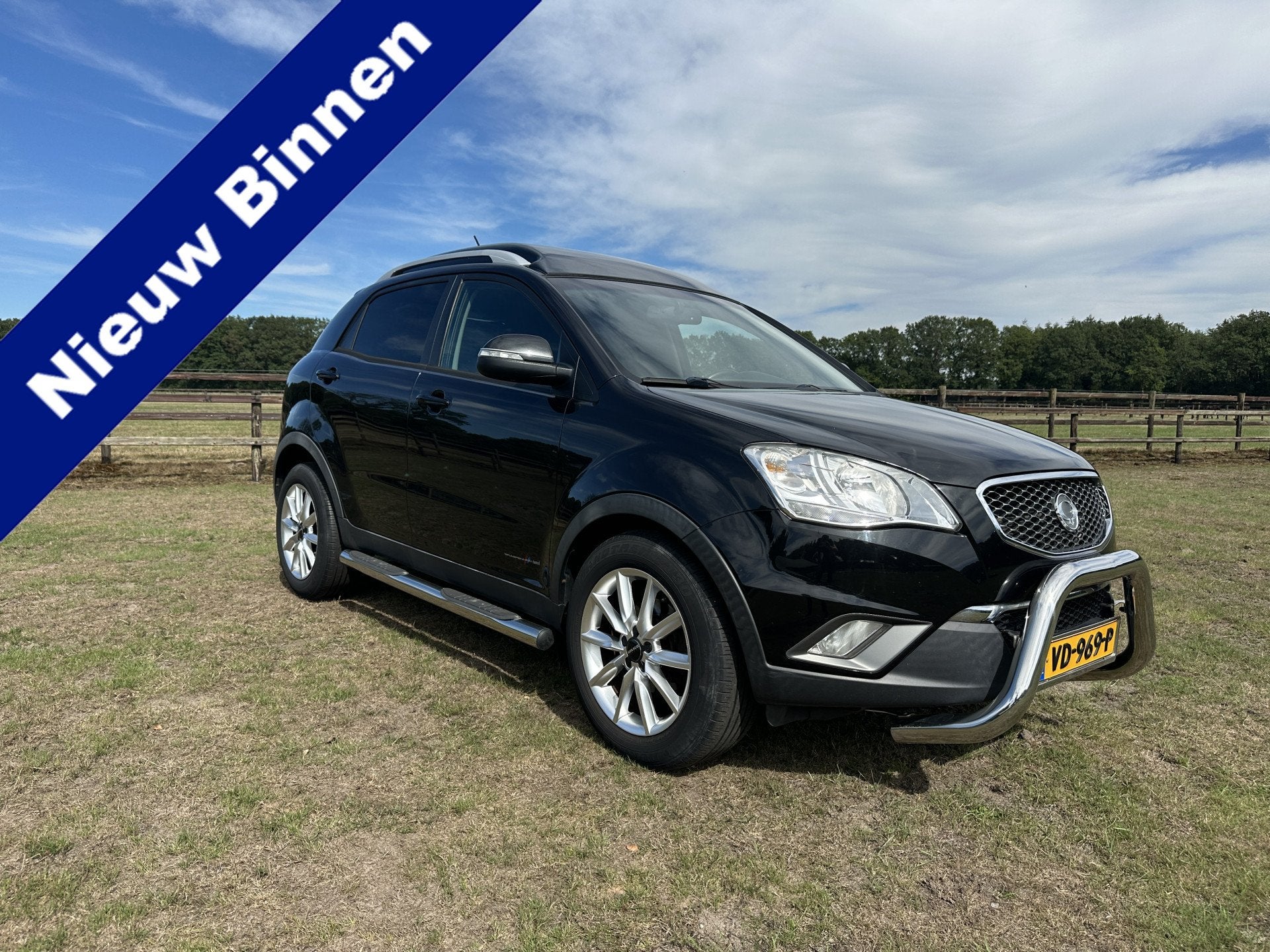 SsangYong Korando 2.0 XDI '13 4x4 GRIJS KENTEKEN Marge 2000K, Automaat, 4 cilinders, Zwart, Diesel