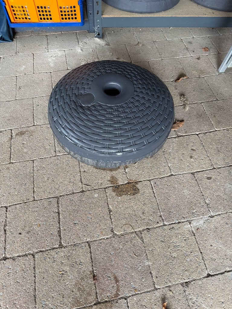 Parasolvoet, Ophalen, Zo goed als nieuw