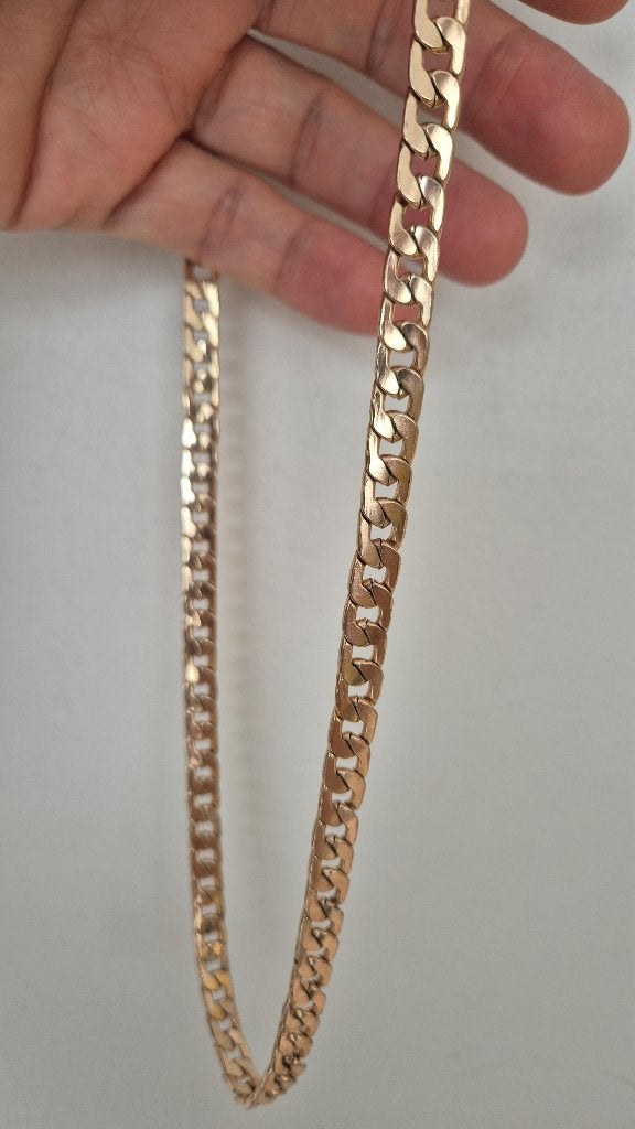 verguld Ketting goudkleur 59 cm lang zonder slot = 50 gram, Ophalen, Nieuw, Goud, Overige materialen