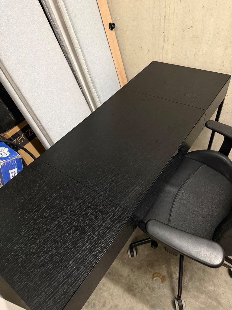 Bureau + bureaustoel, Maison & Meubles, Autres marques, Bureau d'ordinateur, 50 cm, Avec tiroirs