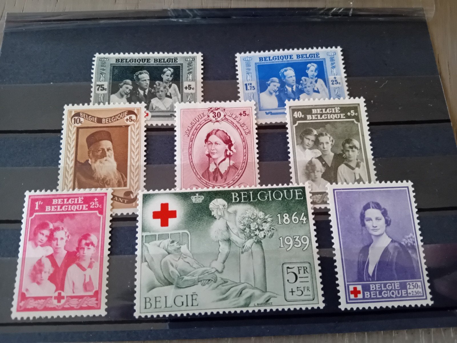 Timbres de Belgique n 496/503* lot 645B, Envoi, Neuf