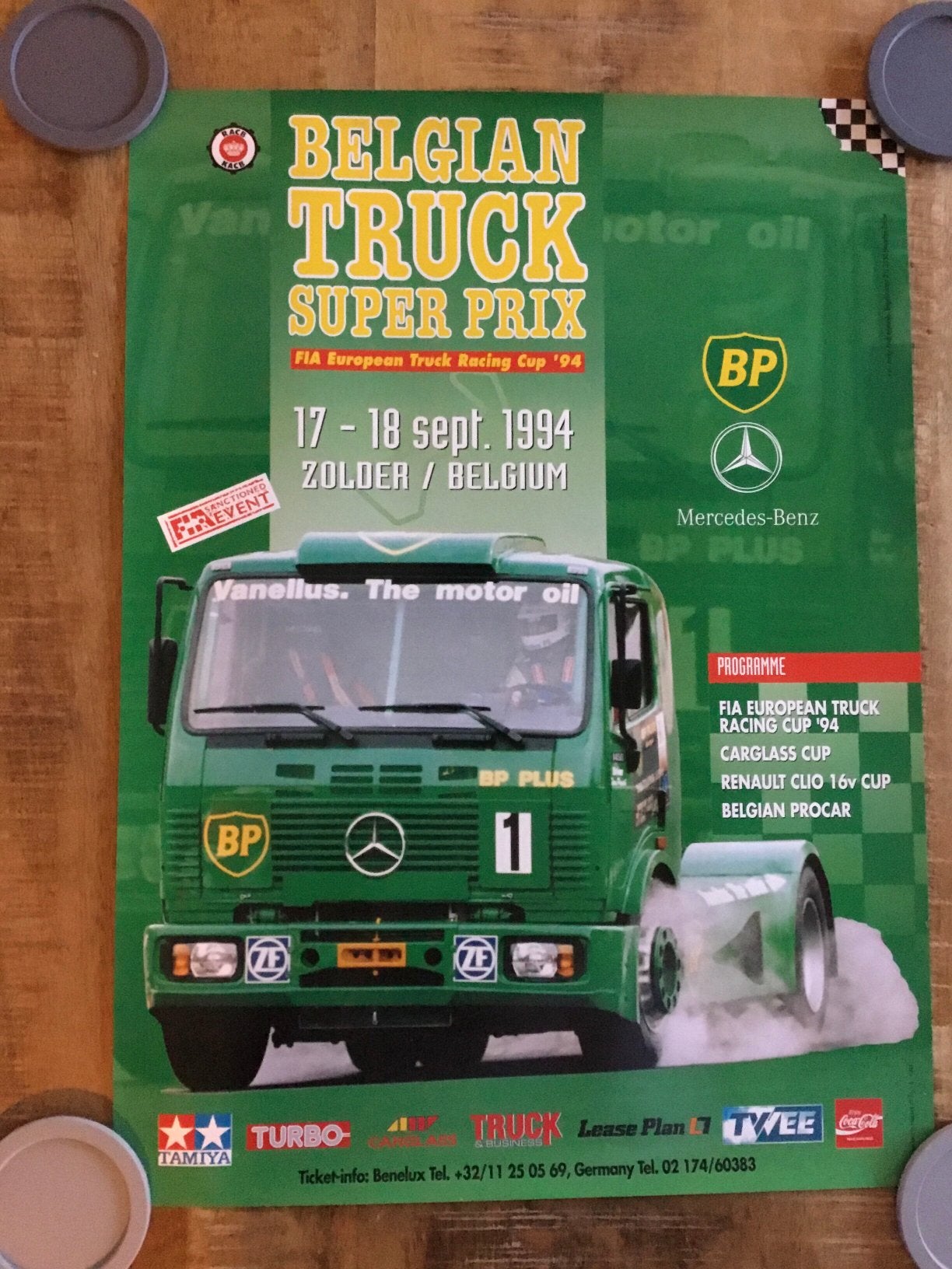 Affiche truck gp zolder 1994, Ophalen of Verzenden, Zo goed als nieuw