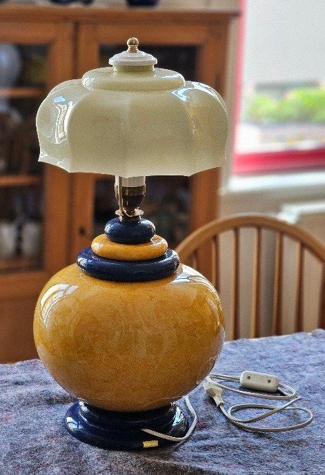 Lampe de table, Verre, Autres styles, 45 cm, Enlèvement