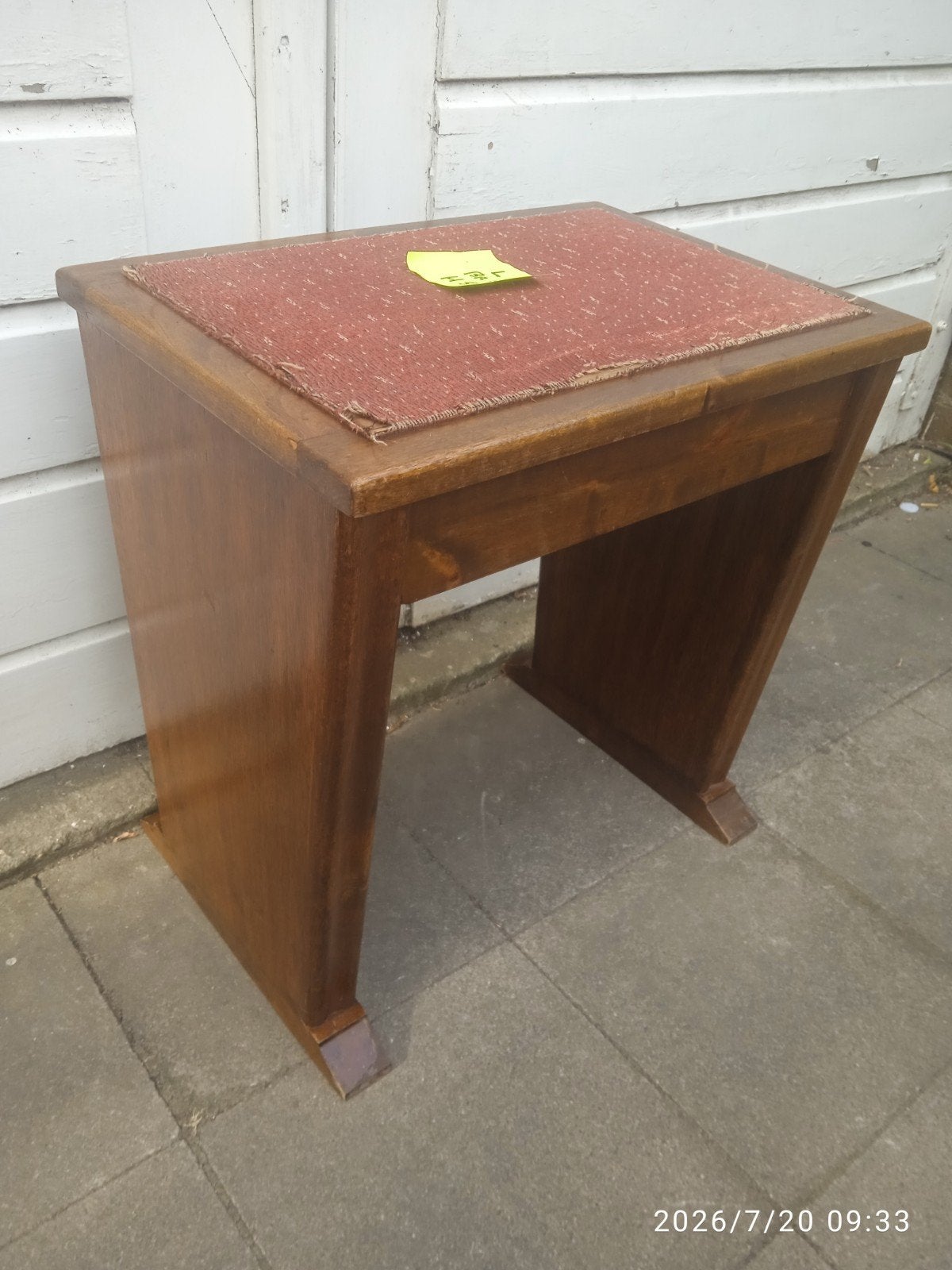 Pianokruk kaptafel plantentafel bijzettafel eiken antiek., Ophalen