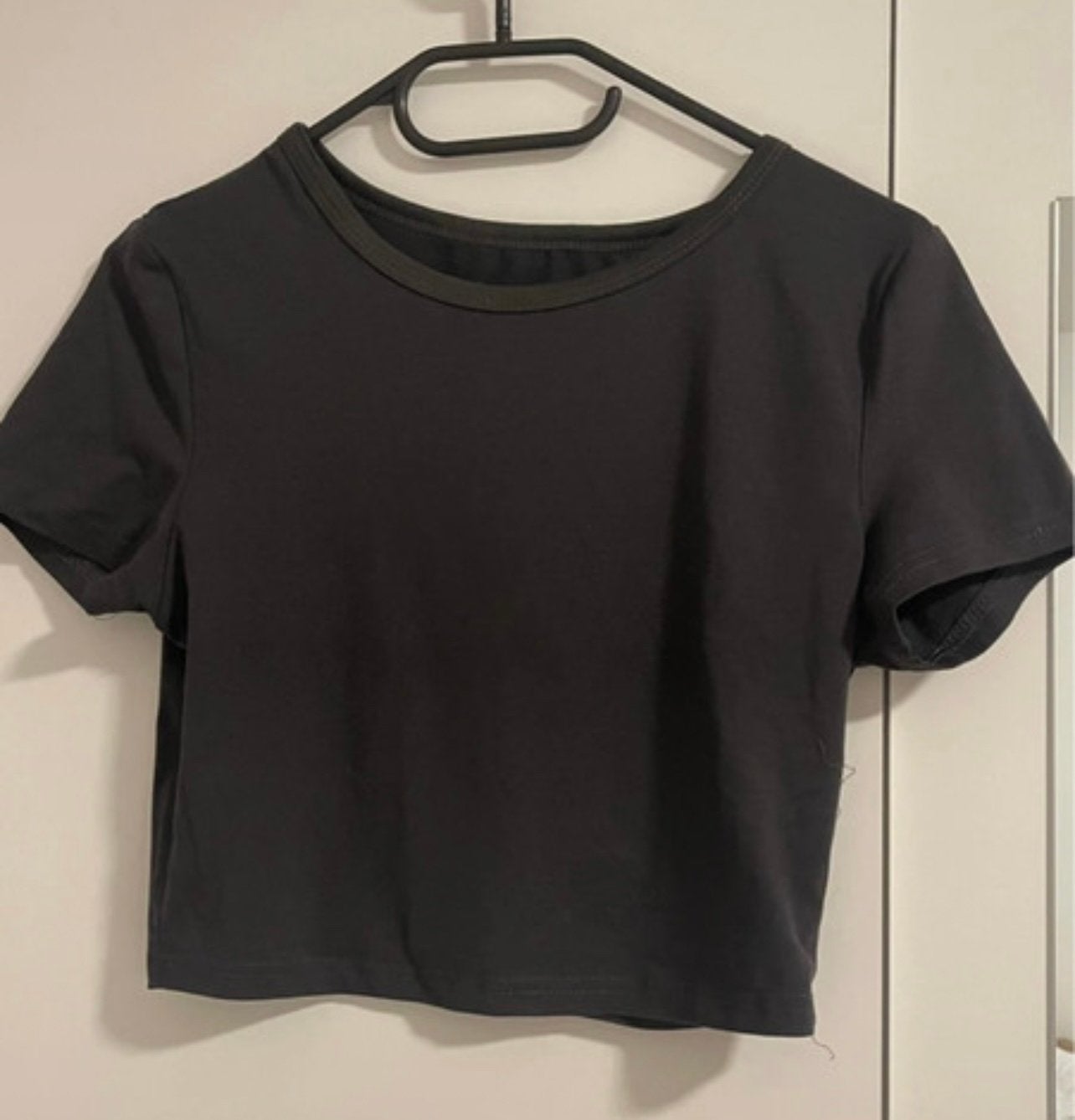 Crop top Grijs, Maat 38/40 (M), Verzenden, Zo goed als nieuw, Korte mouw