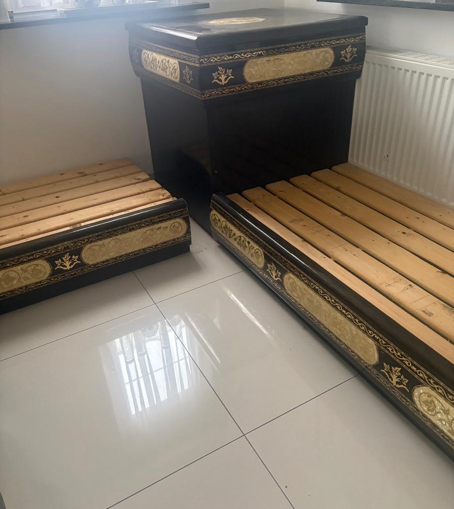 Marokkaanse salon, Huis en Inrichting, Zetels | Complete zithoeken, Ophalen, Gebruikt, Hout, Marokkaans