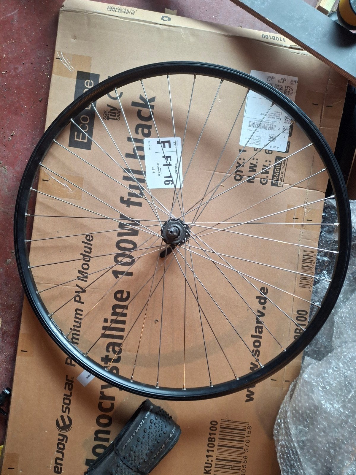 voorwiel voor gravel of trekkingfiets, Ophalen