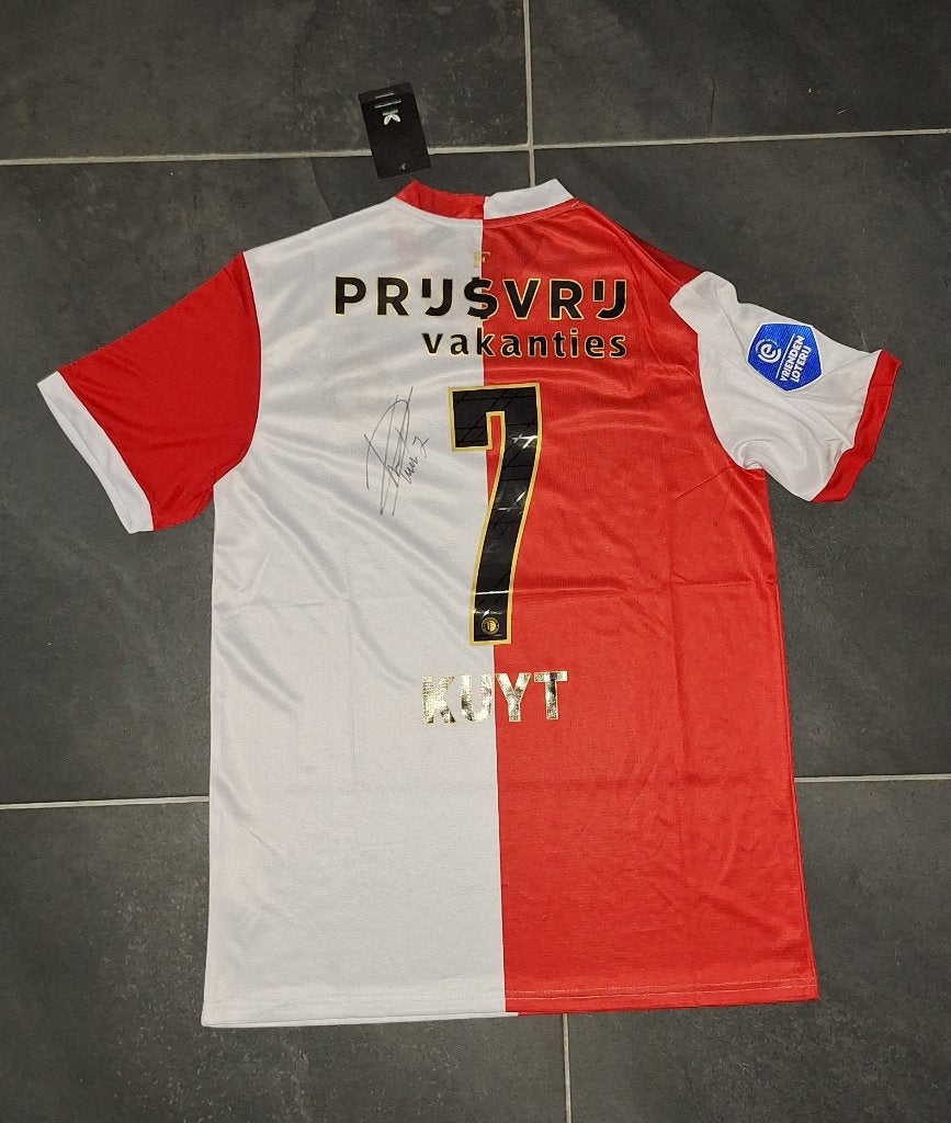 Shirt Feyenoord met originele handtekening; Dirk Kuyt, Ophalen of Verzenden, Nieuw, Shirt