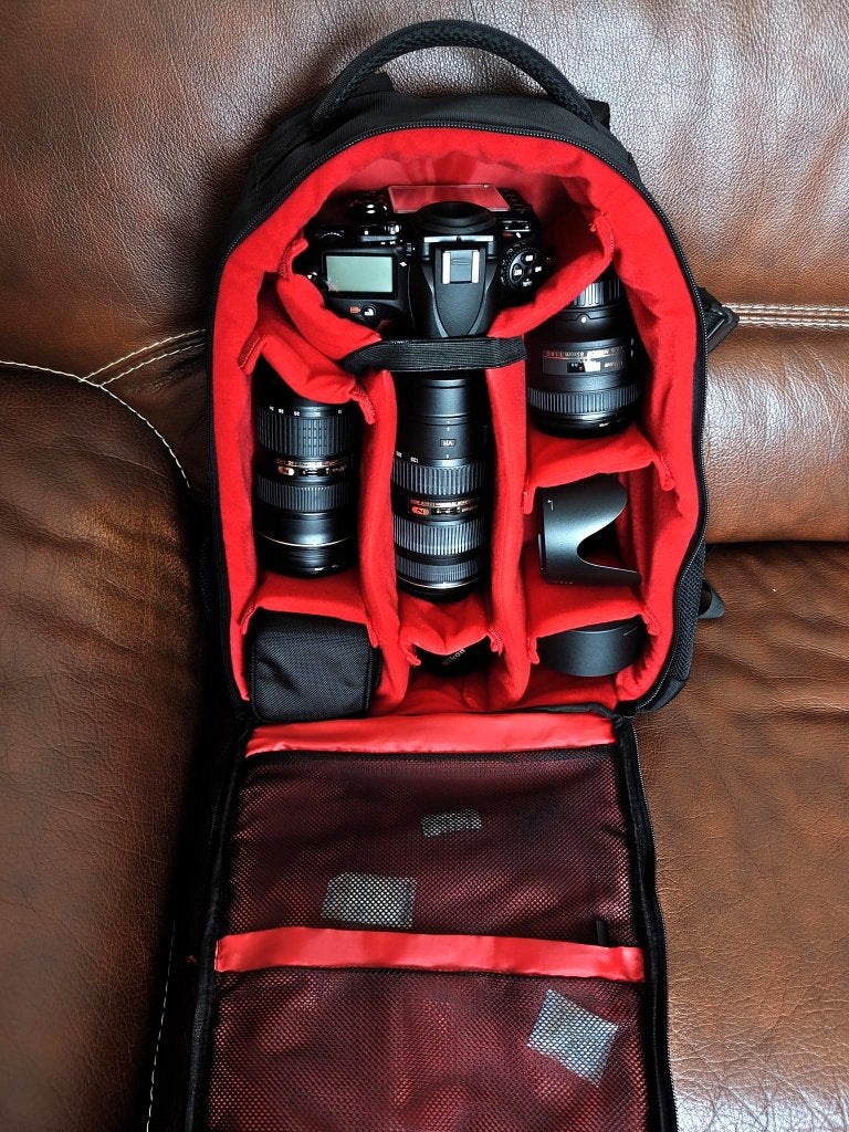 Sac photo HAMA Miami, Audio, Tv en Foto, Foto | Cameratassen, Zo goed als nieuw, Rugtas, Hama, Gevoerd, Laptopvak, Opbergvakken