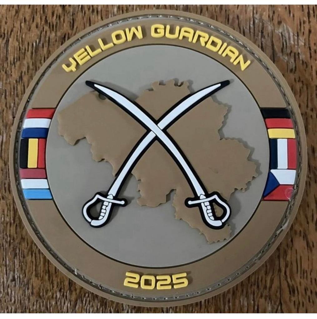 Patch yellow guardian 2025, Verzamelen, Ophalen of Verzenden, Landmacht, Embleem of Badge