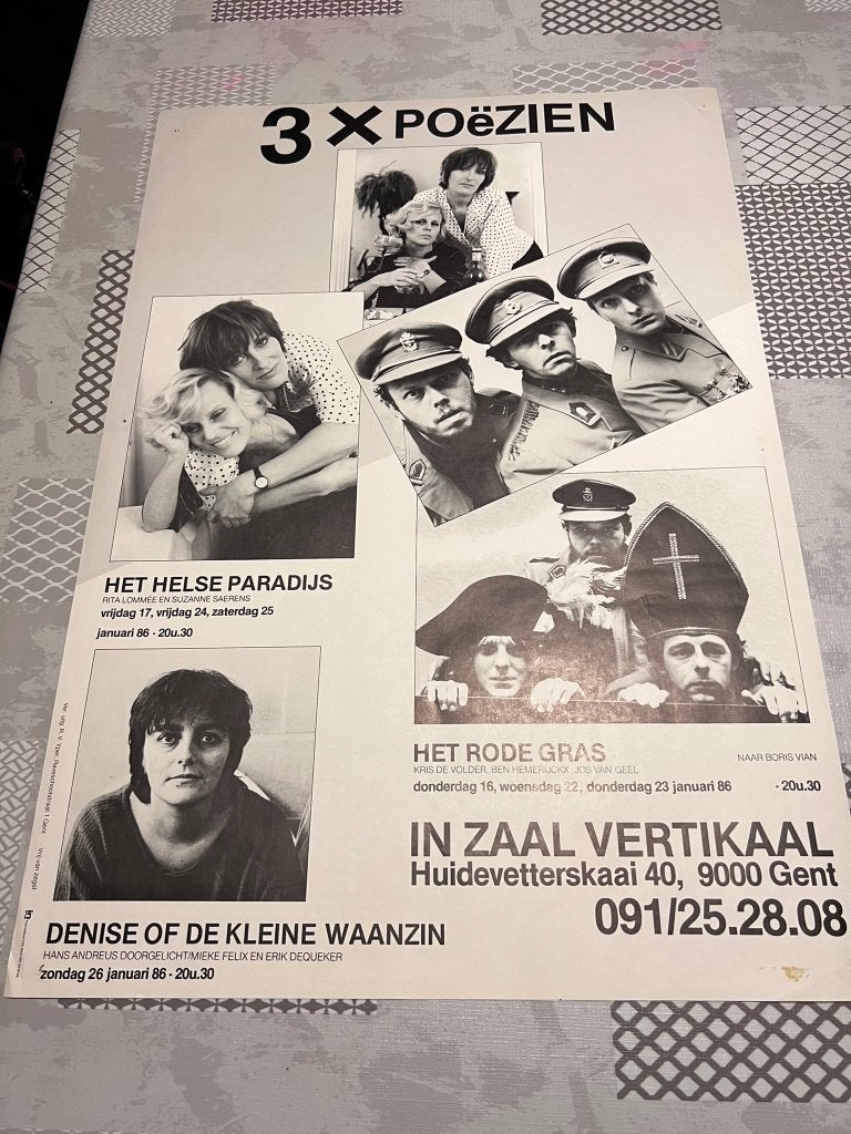 Vintage Poster 3 x PoëZIEN, Rectangulaire vertical, Utilisé, Affiche ou Poster pour porte ou plus grand, Publicité