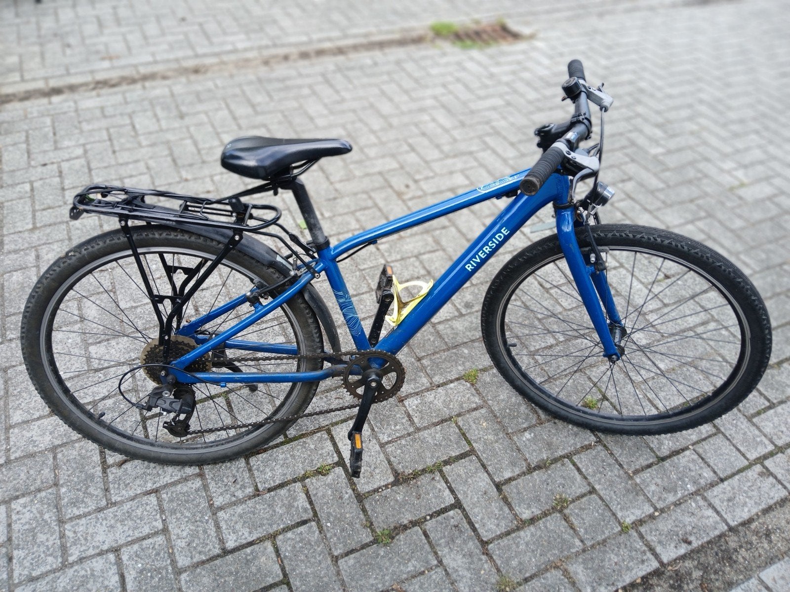 Jongens fiets blauwe mtb 26" btwin, Gebruikt, Velgrem, B-Twin, Versnellingen