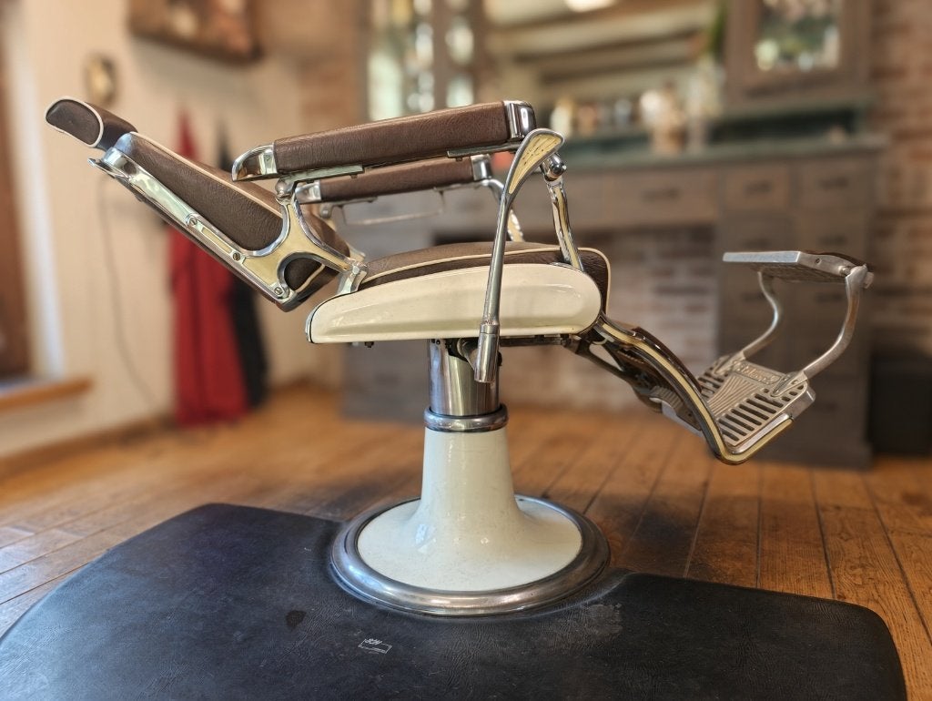 2 chaises de coiffeur Takara Belmont vintage originales, Antiquités & Art, Enlèvement