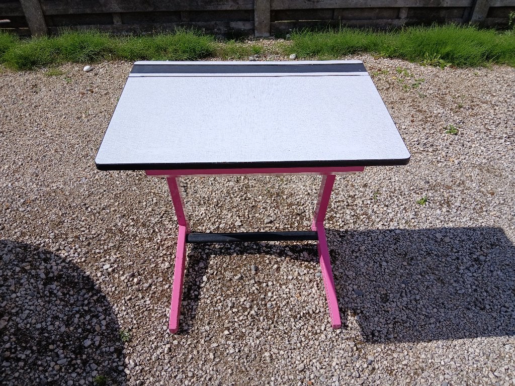 Schoolbank, Maison & Meubles, Bureau d'écolier, Métal, Rose, Utilisé