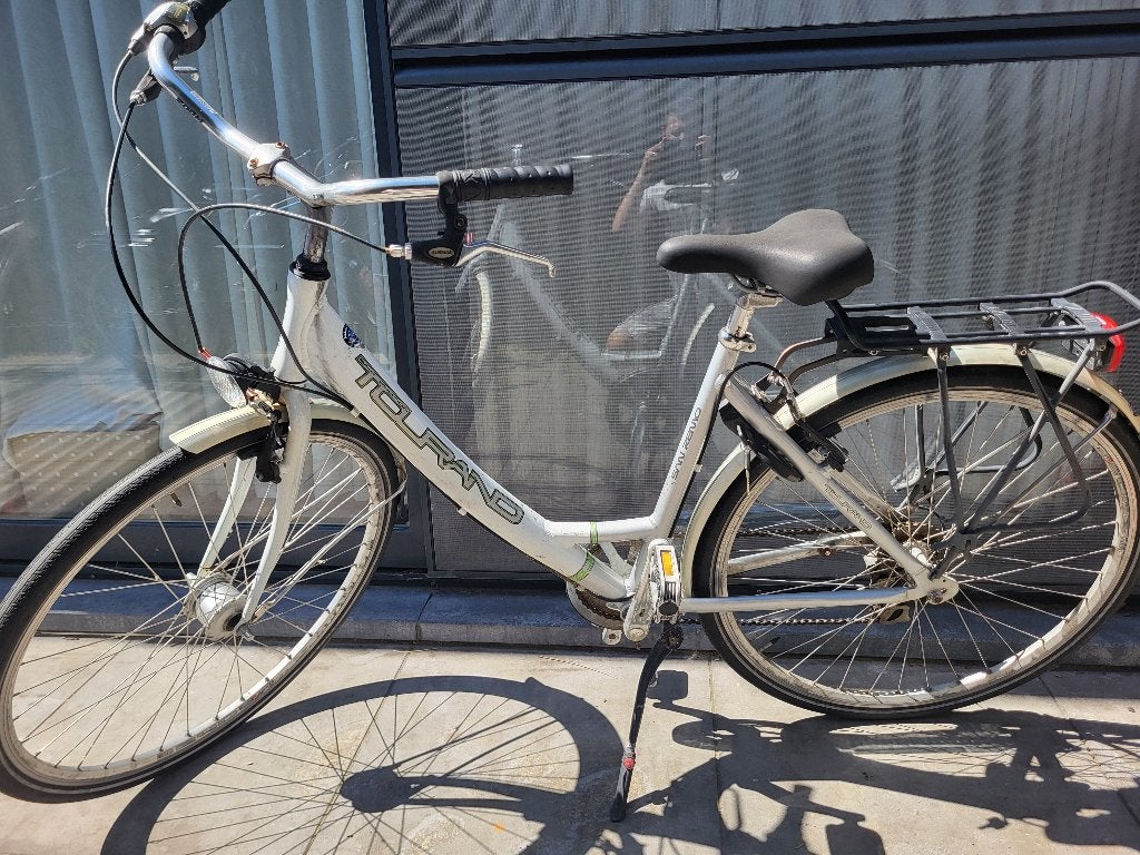 Damesfiets Tourand, Gebruikt, Velgrem, 56 cm of meer, Ophalen