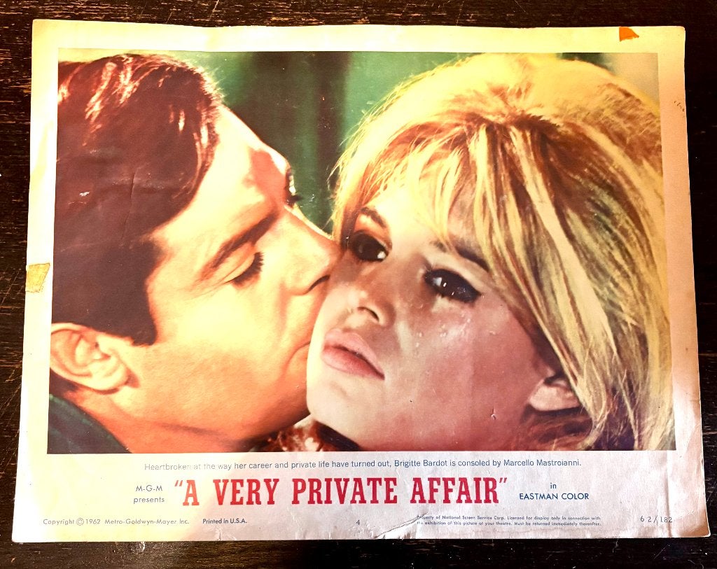 Affiche van Brigitte Bardot, Verzamelen, Ophalen of Verzenden, Gebruikt, Film, Poster