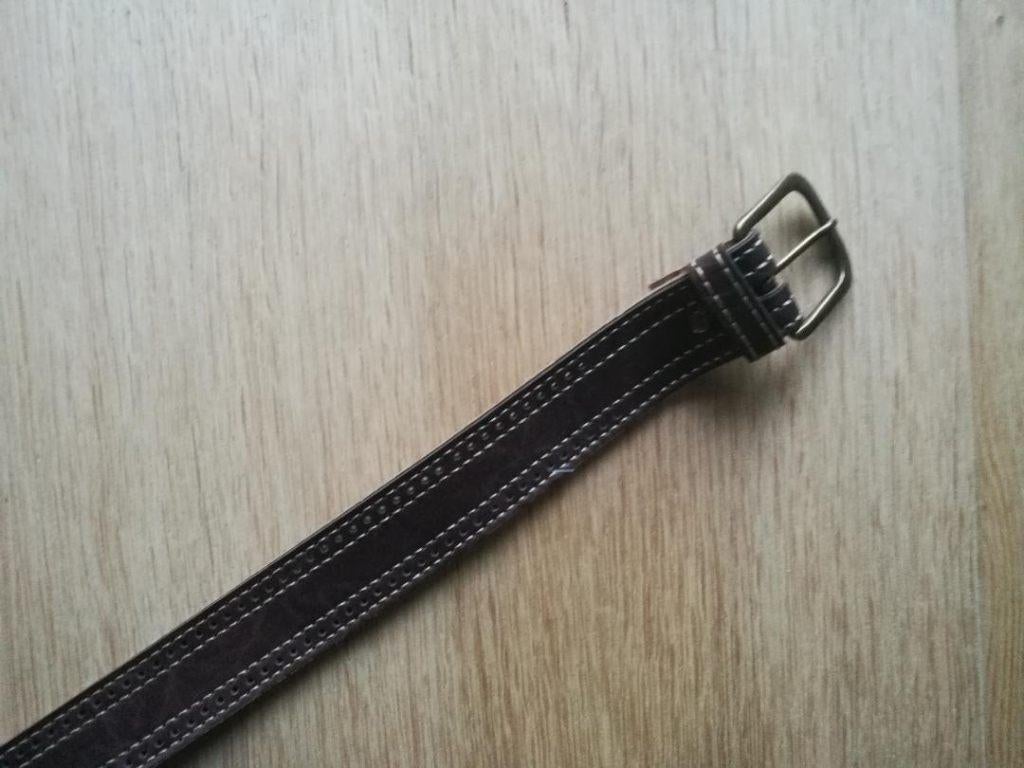 Riem (kunstleder, donkerbruin, 95cm), Kleding | Dames, Ophalen of Verzenden, Zo goed als nieuw, Bruin, Tailleriem