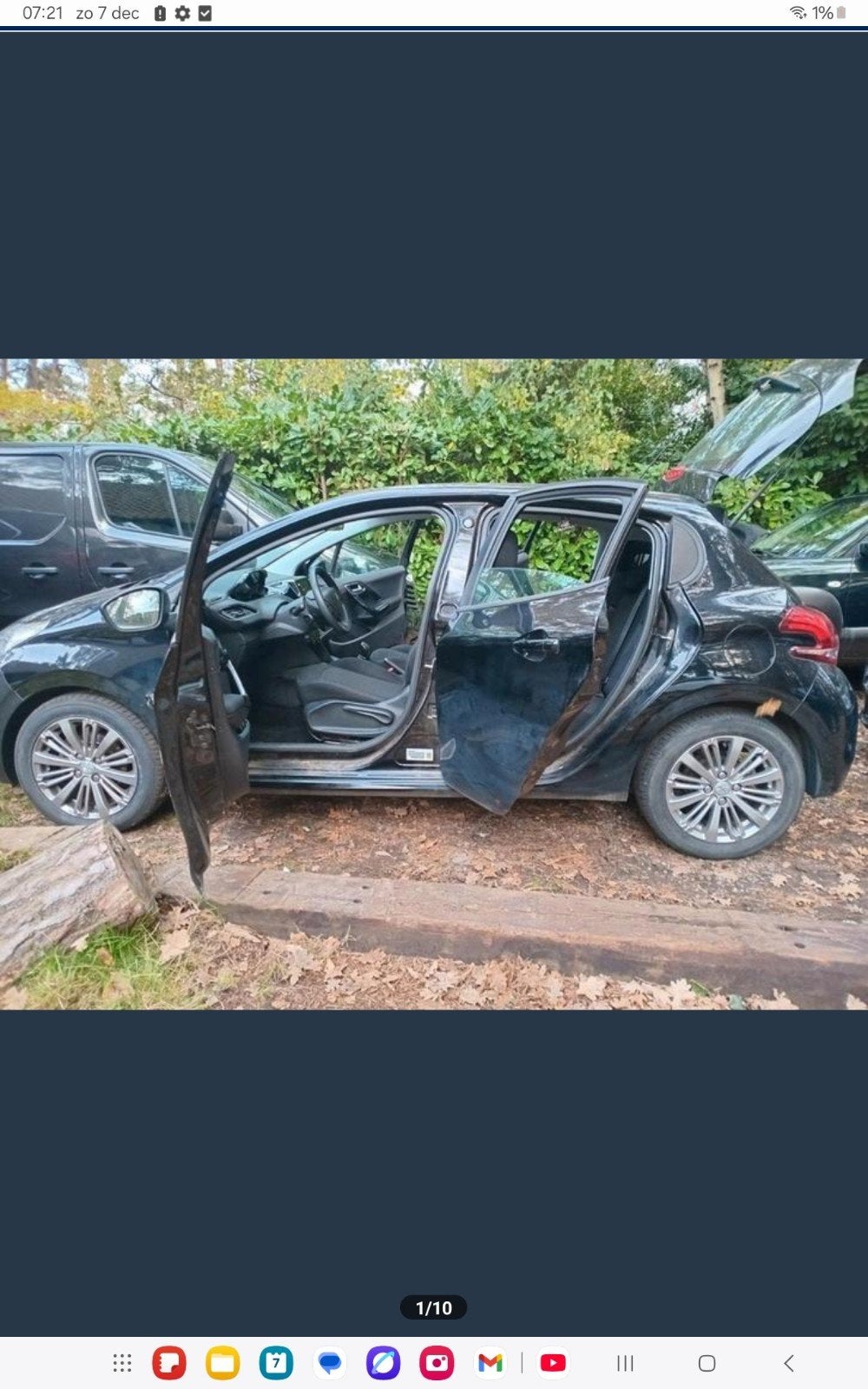 Peugeot 208 - propere staat- 0471 8989 30, Trekhaak, Stof, Zwart, Handgeschakeld