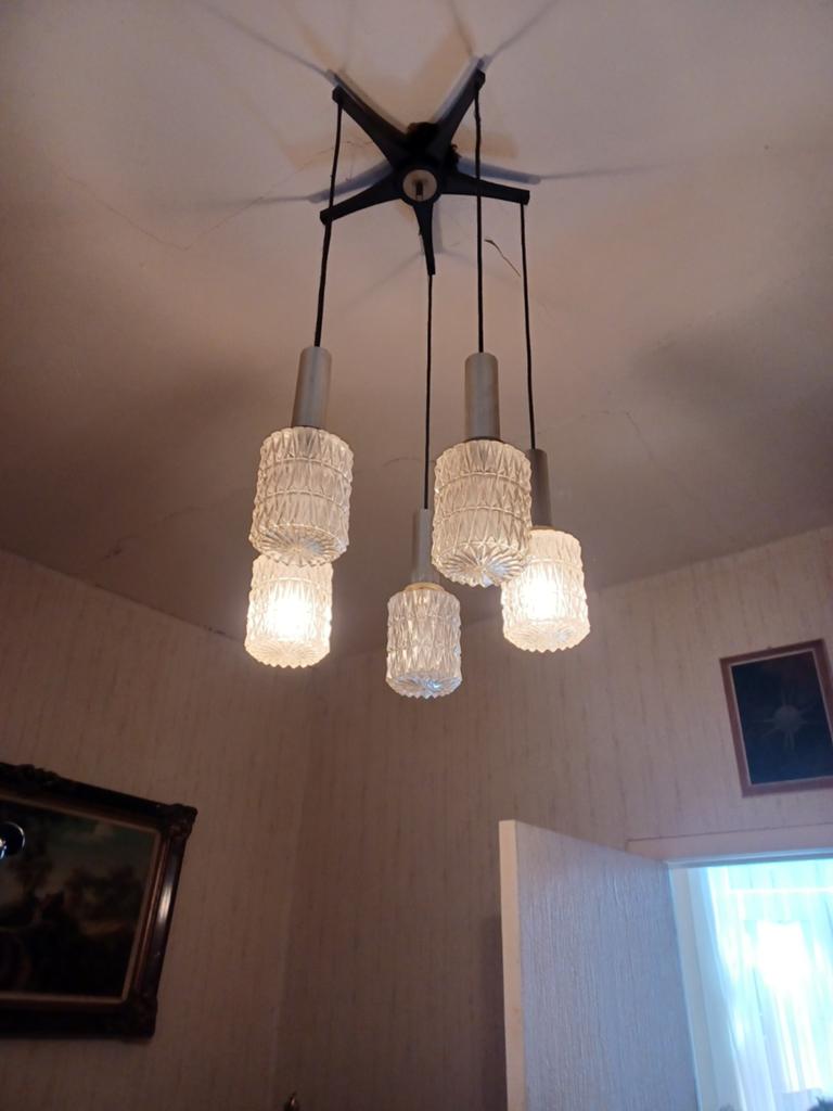 Vintage luchter, Huis en Inrichting, Lampen | Hanglampen, Ophalen