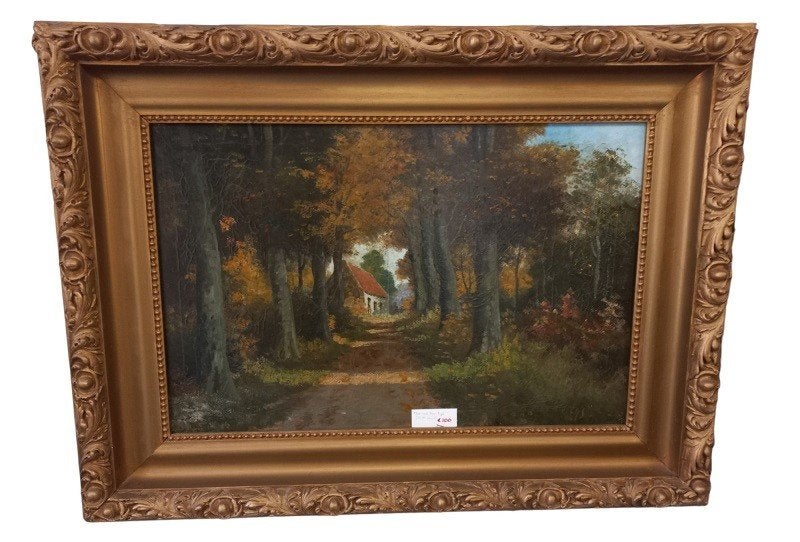 Marinus Van Eys (XXe siècle)., Antiquités & Art, Art | Peinture | Classique, Peinture à l'huile, Paysage, Signé, Enlèvement
