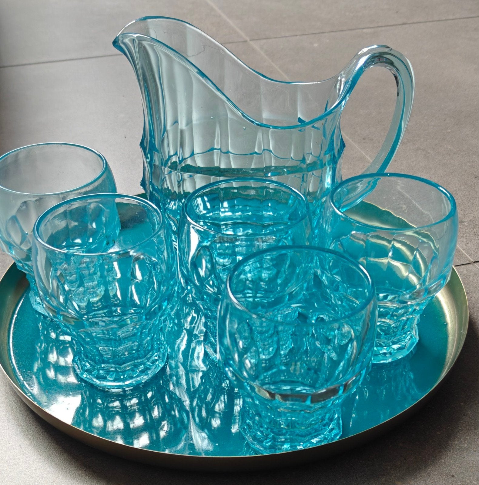 heel mooie water set (5 glazen), Ophalen of Verzenden