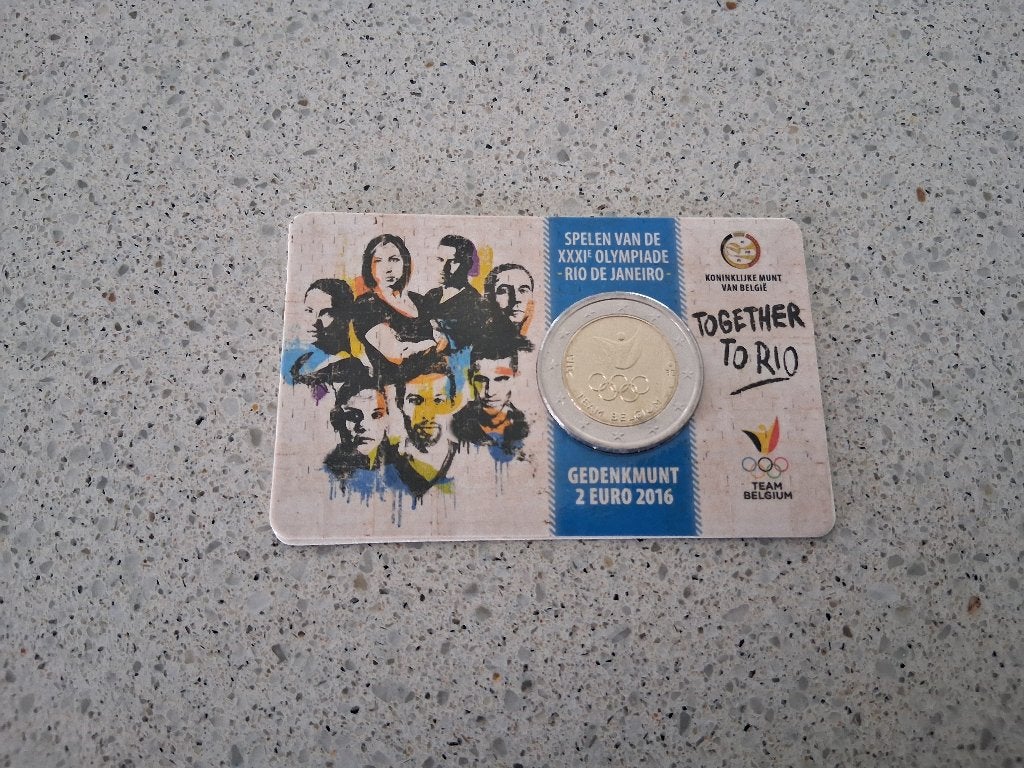 2 euro België 2016 Rio de Janeiro Coincard Nederlands, Ophalen of Verzenden, België, 2 euro, Losse munt