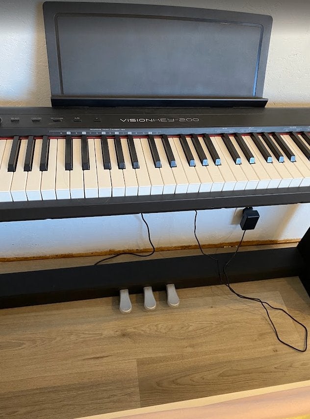 VISIONKEY-200 Digitale Piano, Muziek en Instrumenten, Piano's, Zo goed als nieuw, Piano, Zwart, Digitaal, Ophalen