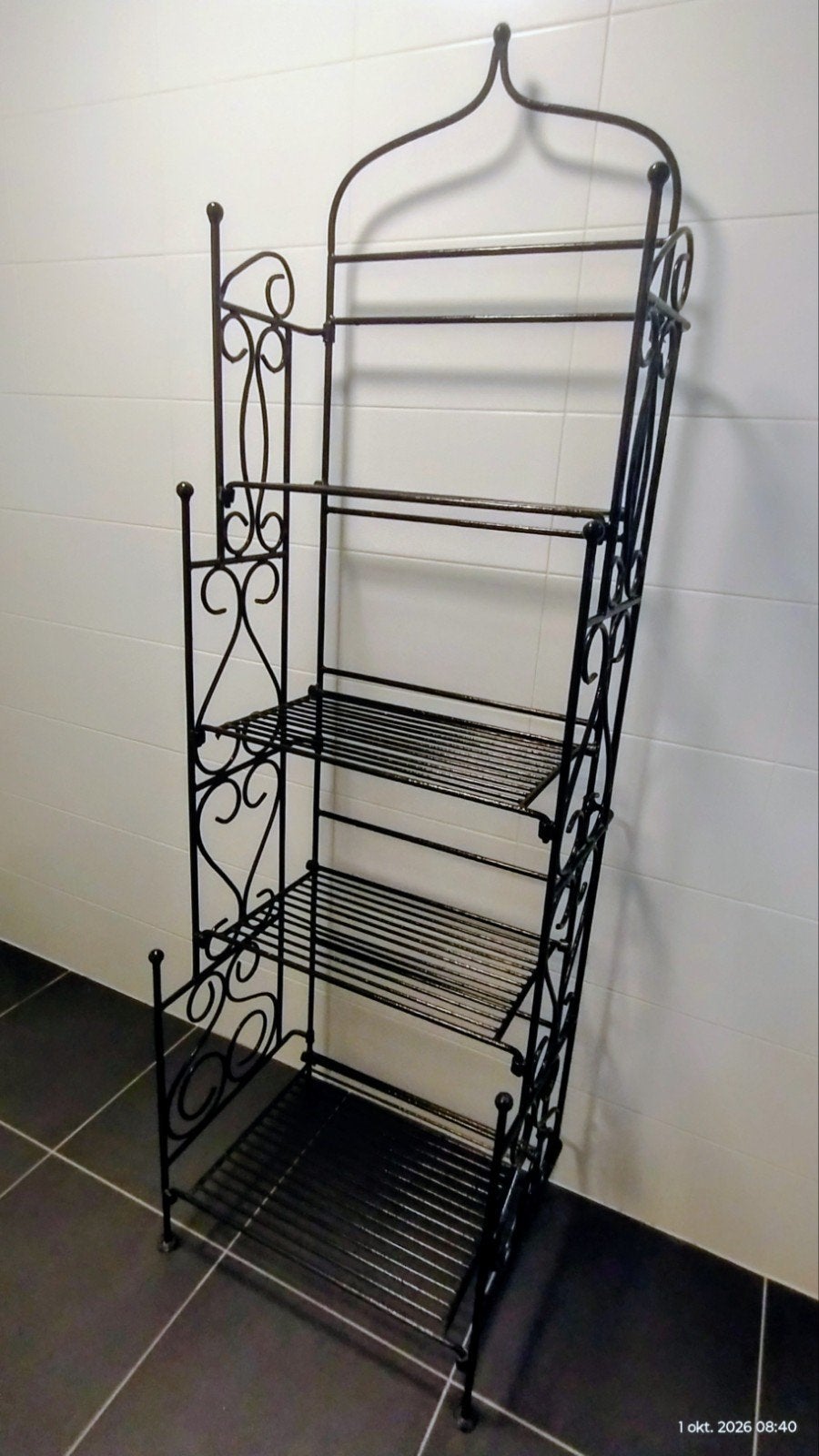 Smeedijzeren rekje voor binnen of buiten, Ophalen, Zo goed als nieuw, Minder dan 150 cm, 150 tot 200 cm