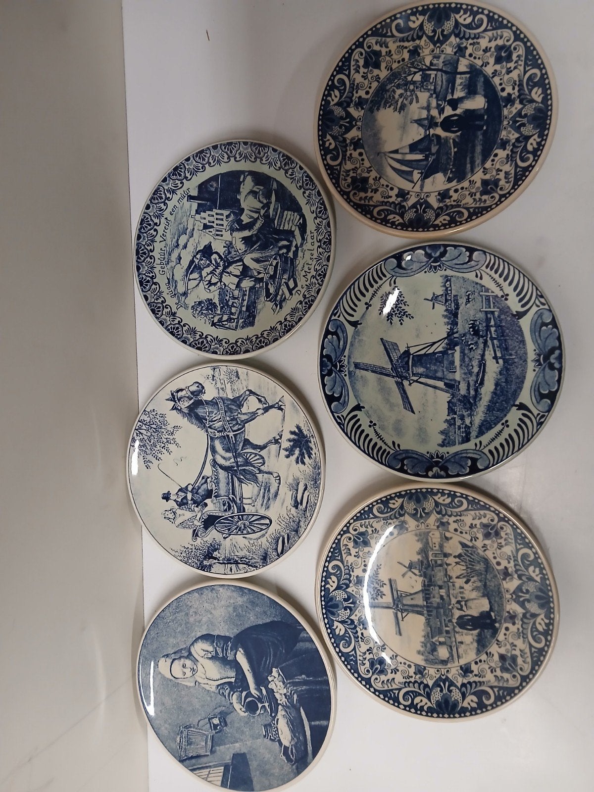 6 X delft's blauw holland wandborden, Ophalen