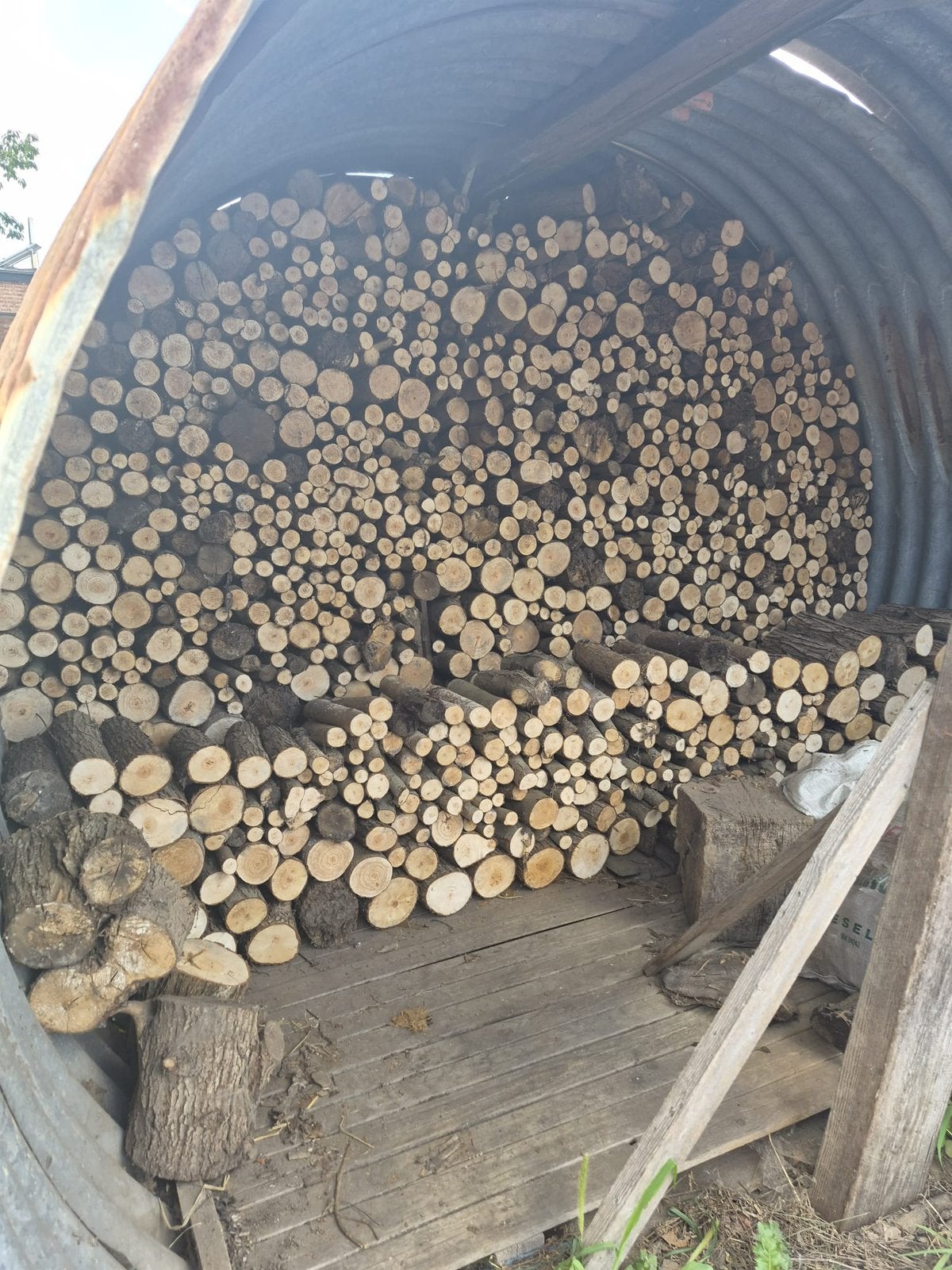 Droog brandhout wilg 55 EUR/Kuub te koop, 6 m³ of meer, Ophalen, Overige houtsoorten, Blokken
