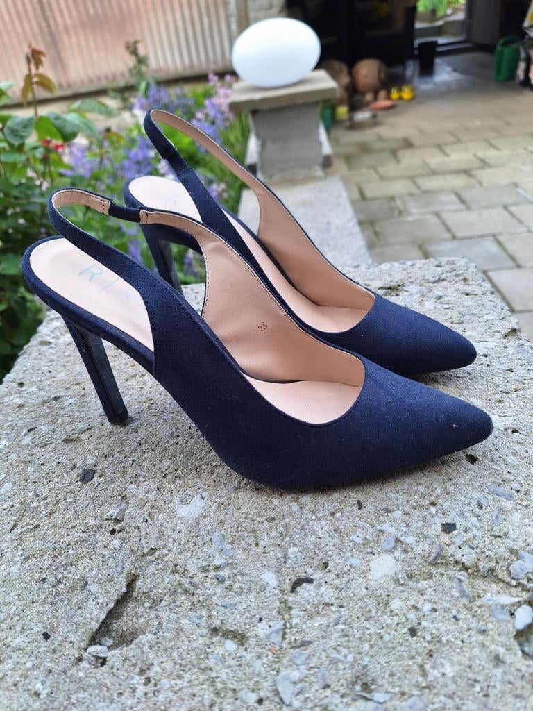 Donkerblauwe pumps, Pumps, Blauw, Nieuw, Ophalen of Verzenden