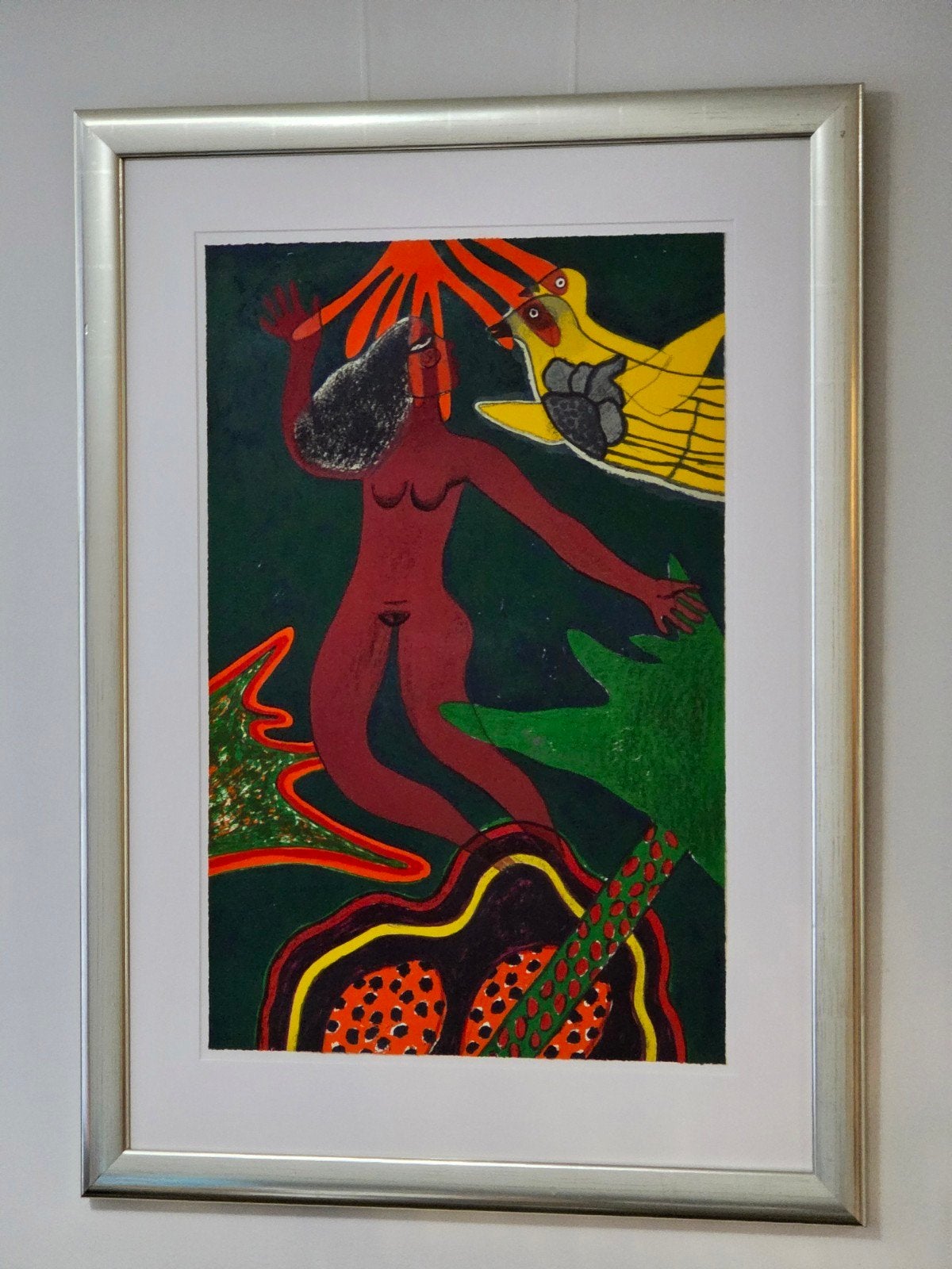 Corneille - Femme et oiseau des iles - E.A 1/10- 1983, Numéroté, Enlèvement ou Envoi, Sérigraphie