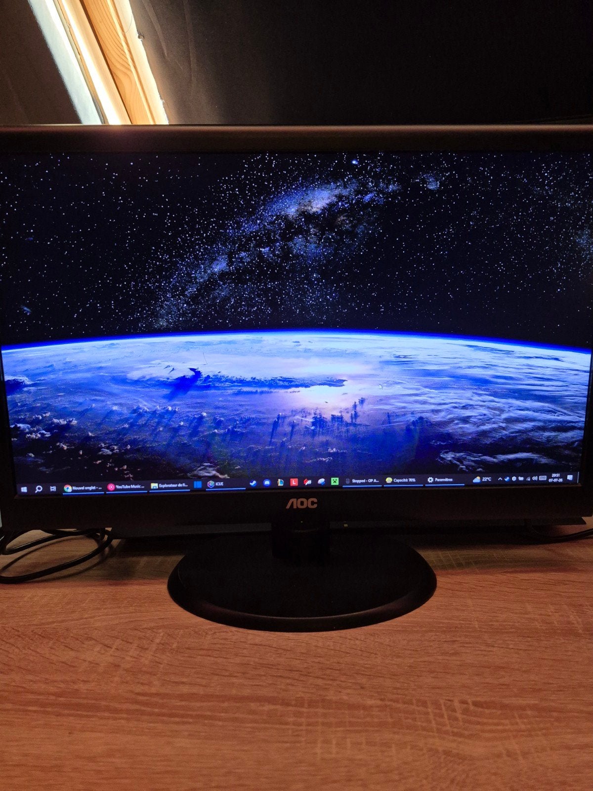 Écran PC/Console AOC 21,5" Full HD - Bon état - HDMI/VGA/DVI, Computers en Software, Monitoren, Gebruikt, DVI, HDMI, VGA, Full HD