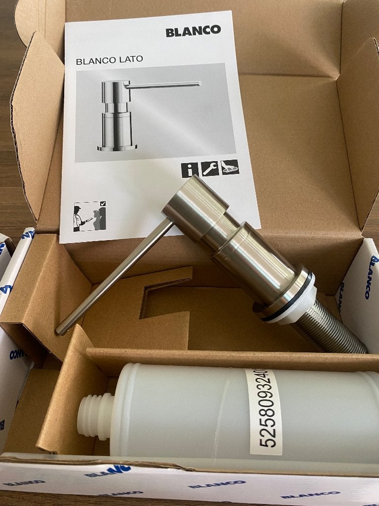 2 x Blanco Lato zeepdispenser, Huis en Inrichting, Ophalen, Nieuw, Overige kleuren, Overige typen