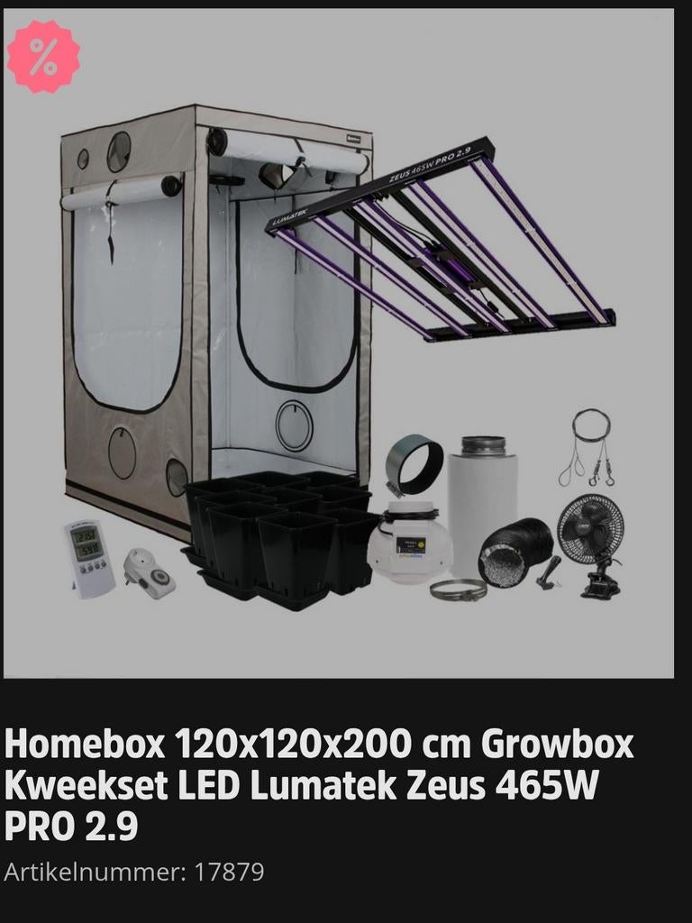 Kit de culture Growbox à vendre, utilisé deux fois seulement, Jardin & Terrasse, Enlèvement ou Envoi