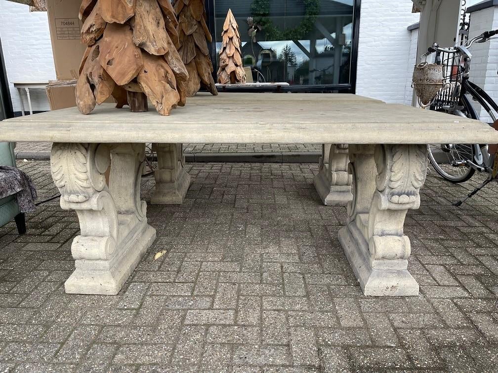 EETTAFEL massief zandsteen TAFEL 183 x 93 x 80, Antiek en Kunst, Ophalen