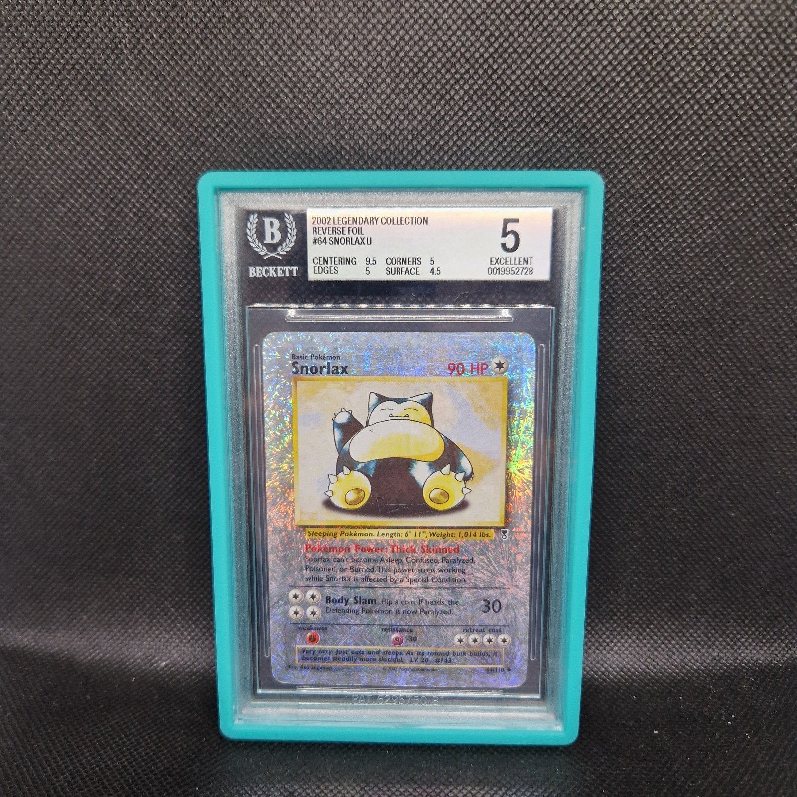 Snorlax Rev Foil Legendary Collection BGS 5, Ophalen of Verzenden, Foil