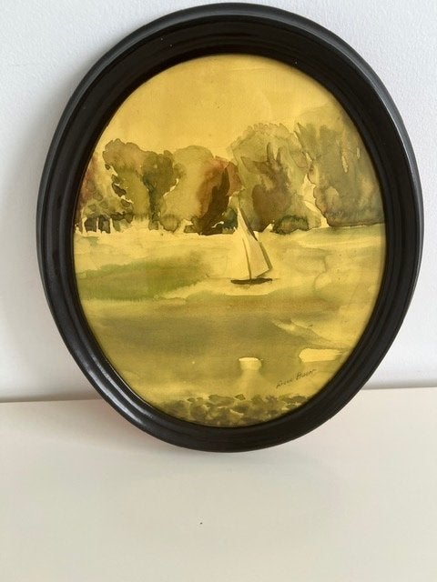 Peinture, Antiquités & Art, Enlèvement ou Envoi, Autres techniques, Maritime / eau, Papier
